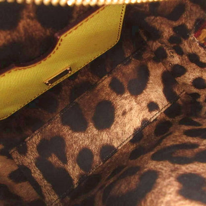 Dolce & Gabbana Mini Shoulder Bag Hand 2-Way Logo Plate Leather Yellow — view 6