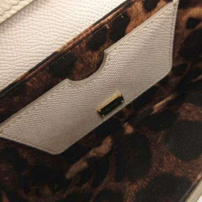 Dolce & Gabbana Mini Shoulder Bag Crossbody Logo Plate Leather White — view 6