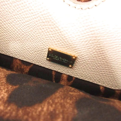 Dolce & Gabbana Mini Shoulder Bag Crossbody Logo Plate Leather White — view 7