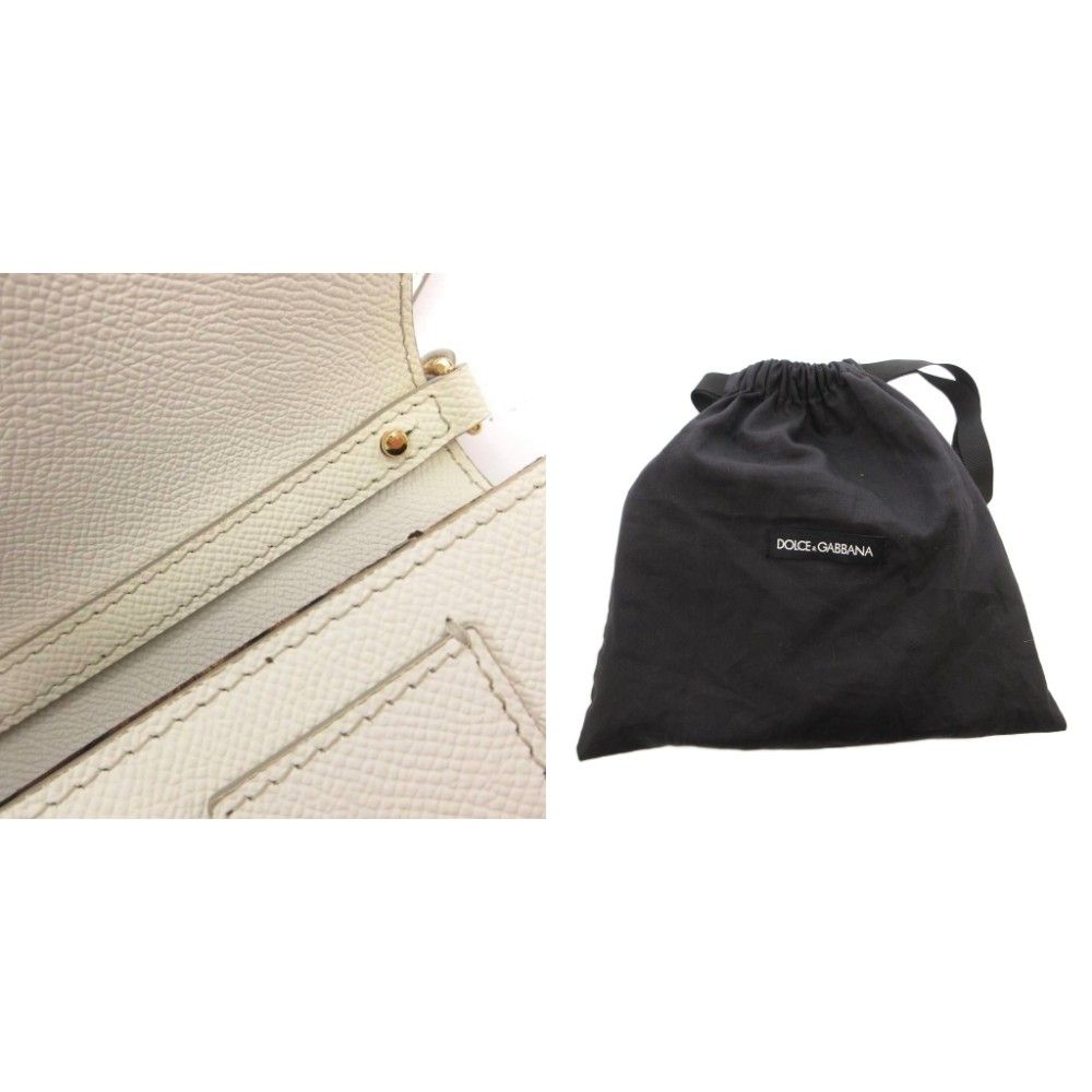Dolce & Gabbana Mini Shoulder Bag Crossbody Logo Plate Leather White — view 9