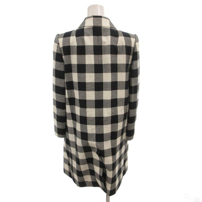 Dolce & Gabbana Chester Coat Block Check Bicolor Silk Blend Knee Length 38 — view 2