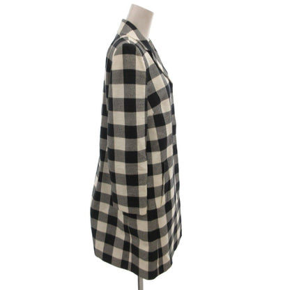Dolce & Gabbana Chester Coat Block Check Bicolor Silk Blend Knee Length 38 — view 3