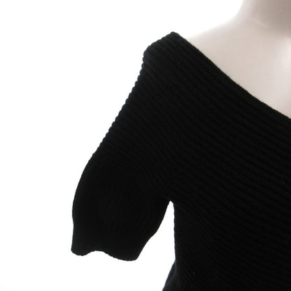 Dior Cashmere Knit Sweater Cache Coule Logo 38 Black — view 4