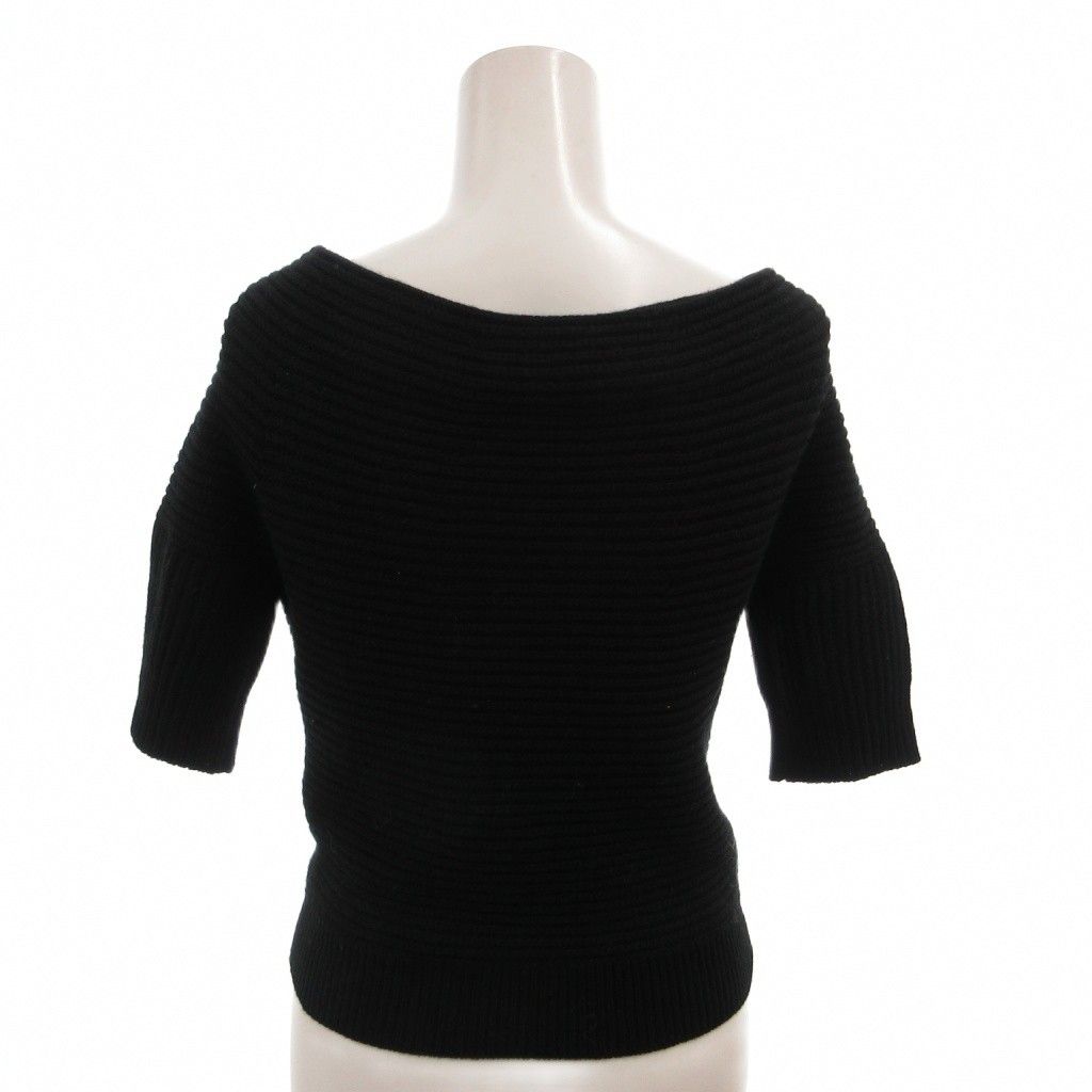 Dior Cashmere Knit Sweater Cache Coule Logo 38 Black — view 2