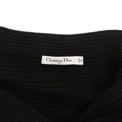 Dior Cashmere Knit Sweater Cache Coule Logo 38 Black — view 6