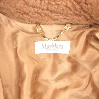 Max Mara Tebe Teddy Bear Cape Poncho Fleece Silk Blend Lining All Over Pattern — view 5