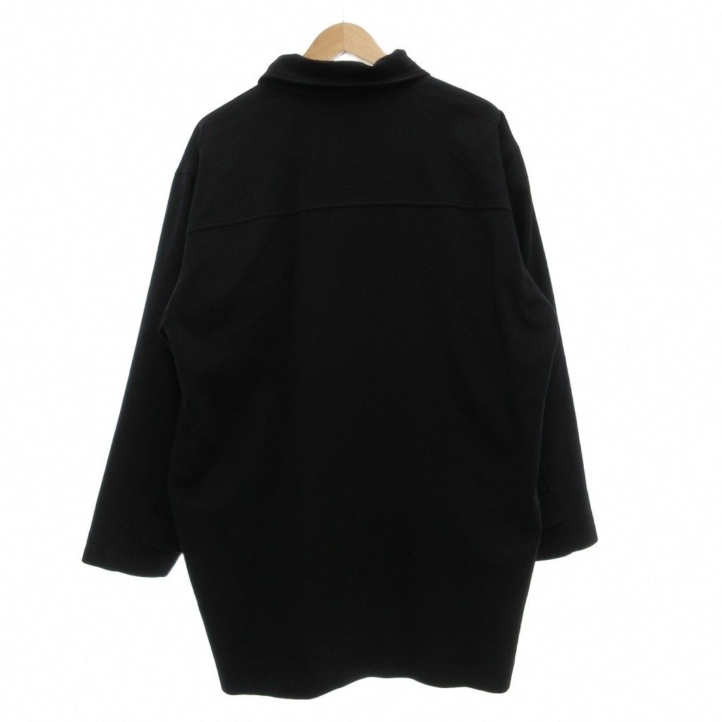 Loro Piana Dunhill Sport Soutien Collar Coat Cashmere Mid Length M Black Round — view 2
