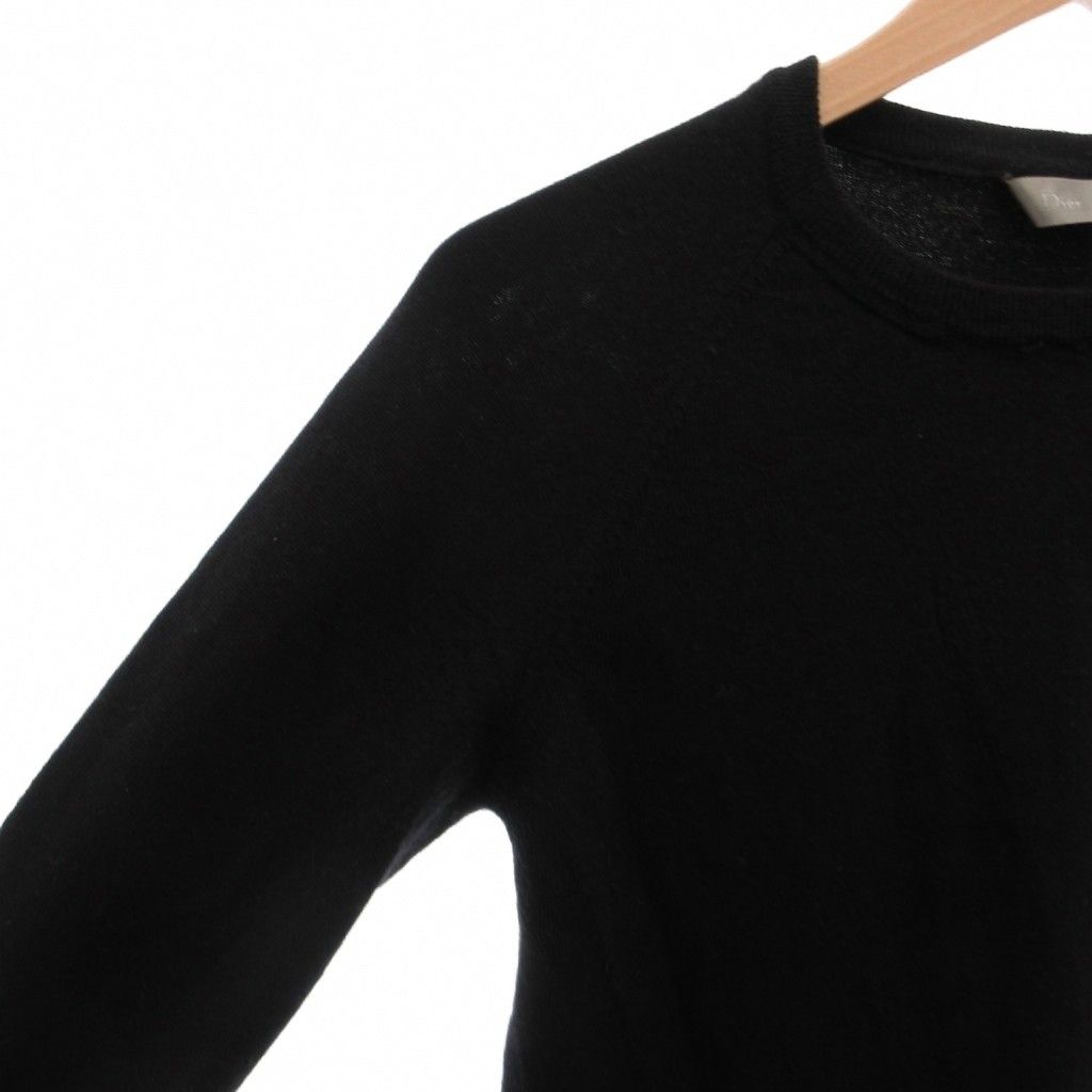 Dior Homme Knit Sweater Crew Neck Wool Long Sleeve S Black — view 3