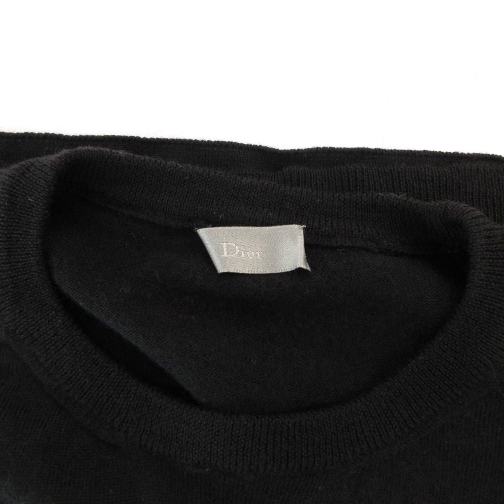 Dior Homme Knit Sweater Crew Neck Wool Long Sleeve S Black — view 6