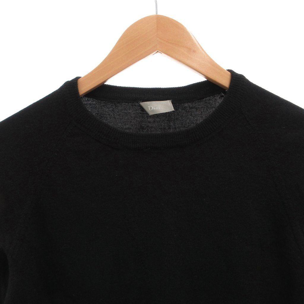 Dior Homme Knit Sweater Crew Neck Wool Long Sleeve S Black — view 4