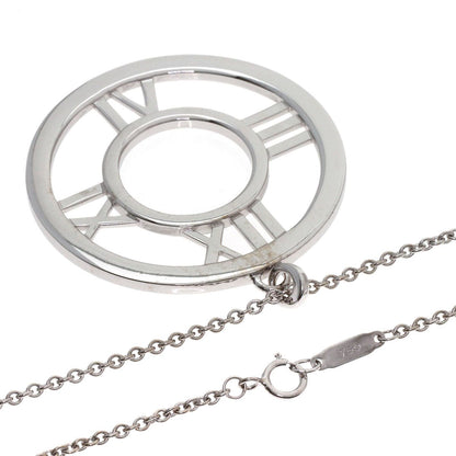 Tiffany & Co Atlas Open Medallion Necklace 18k White Gold — view 2