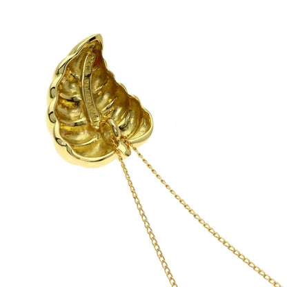 Tiffany & Co Leaf Necklace 18k Yellow Gold — view 2