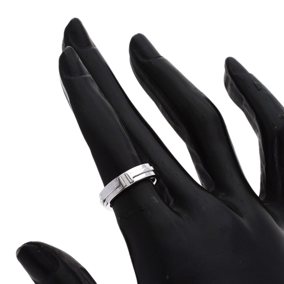 Tiffany & Co T Narrow Ring 18k White Gold — view 5