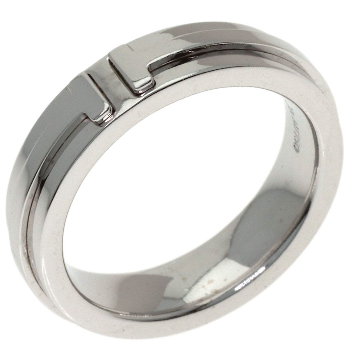 Tiffany & Co T Narrow Ring 18k White Gold — view 2