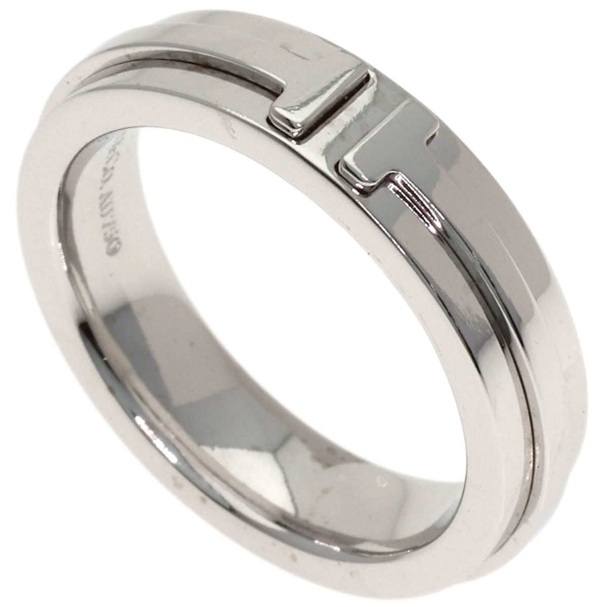 Tiffany & Co T Narrow Ring 18k White Gold