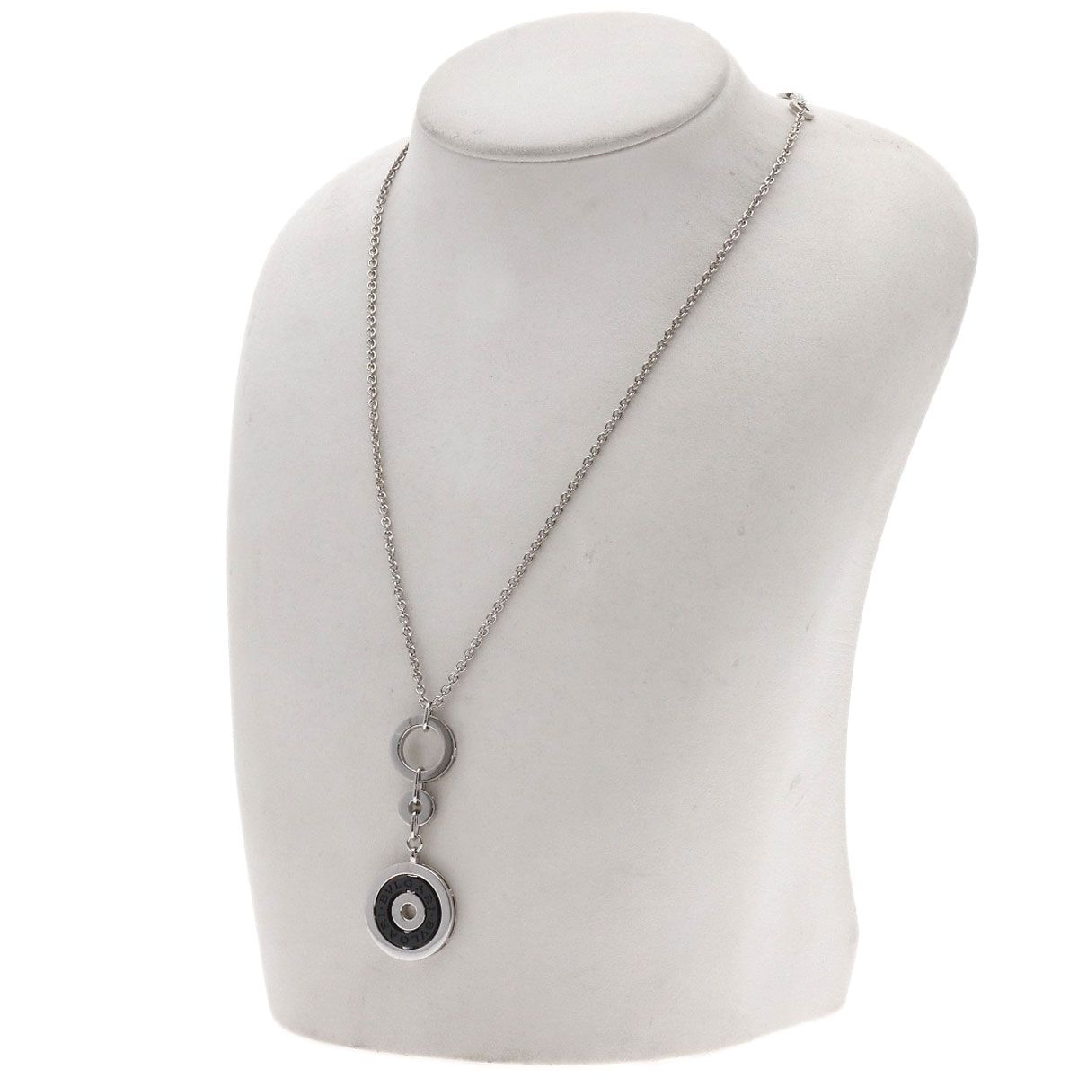 Bvlgari Astra le Cerchi Necklace 18k White Gold Ceramic — view 6