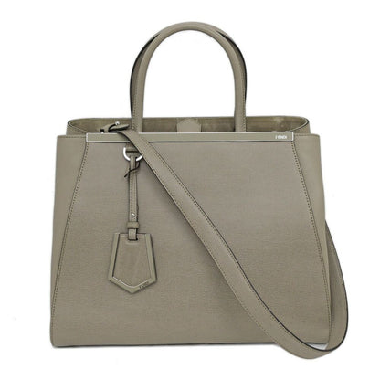 Fendi Bag Toujour Beige Silver Leather Shoulder