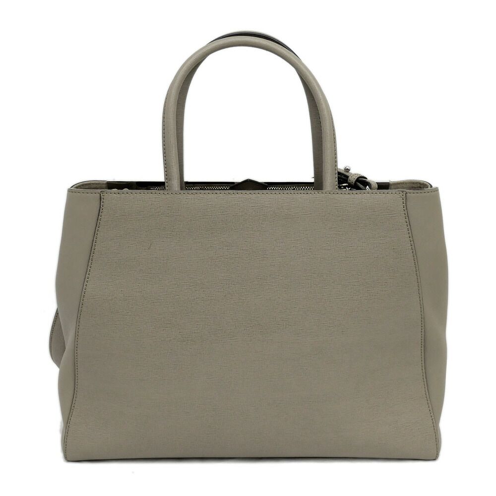 Fendi Bag Toujour Beige Silver Leather Shoulder — view 2