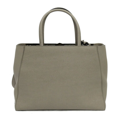 Fendi Bag Toujour Beige Silver Leather Shoulder — view 2