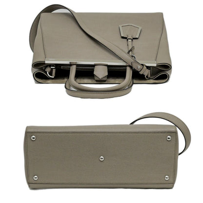 Fendi Bag Toujour Beige Silver Leather Shoulder — view 4