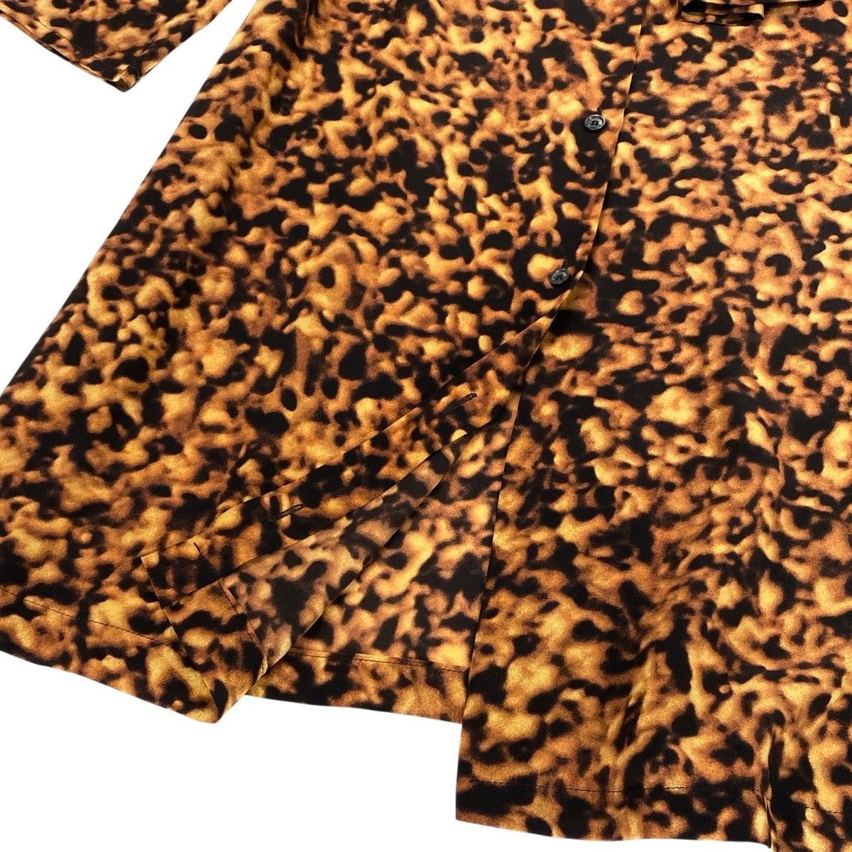 Celine Silk Shirt Long Dress with Scarf Allover Print 40 Brown — view 6