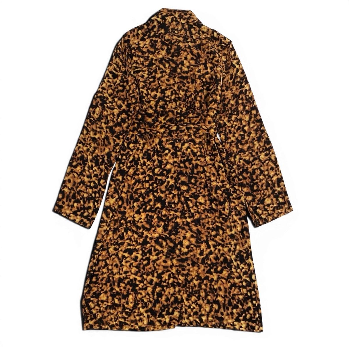 Celine Silk Shirt Long Dress with Scarf Allover Print 40 Brown — view 3
