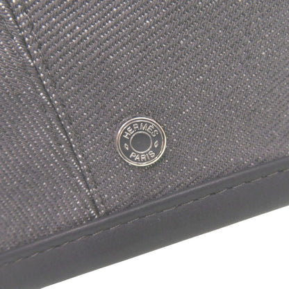 Hermes Santono Denim Series Button Beret Silver Cotton leather Gray — view 9