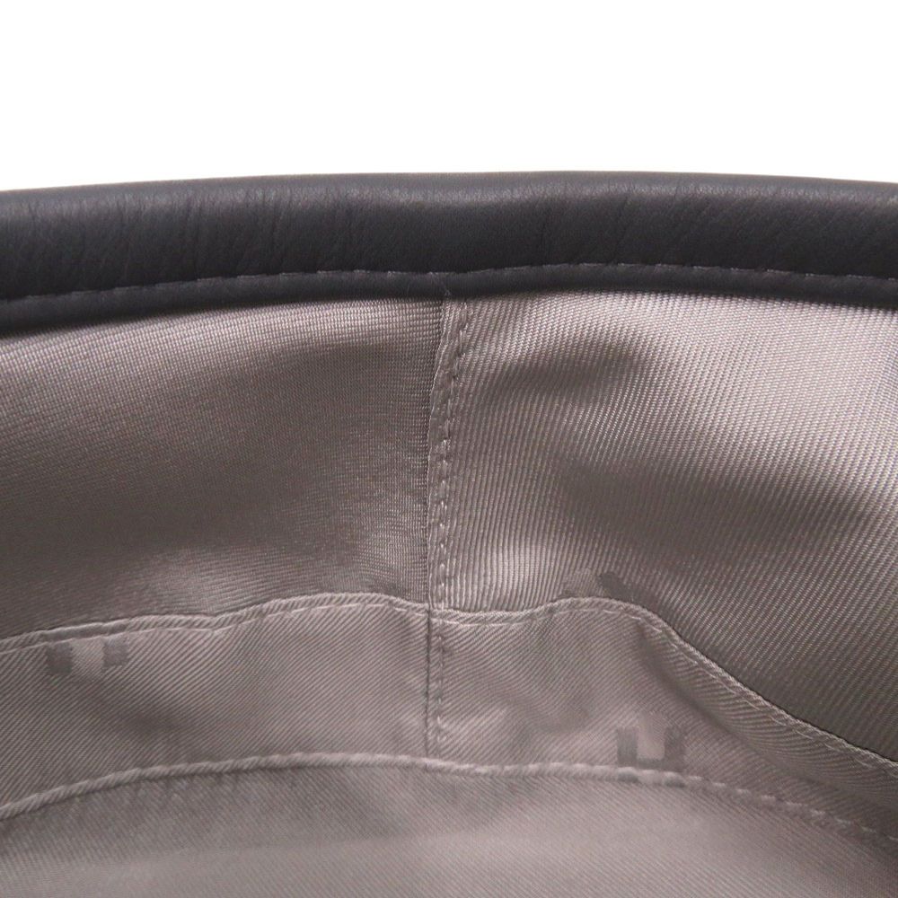 Hermes Santono Denim Series Button Beret Silver Cotton leather Gray — view 8