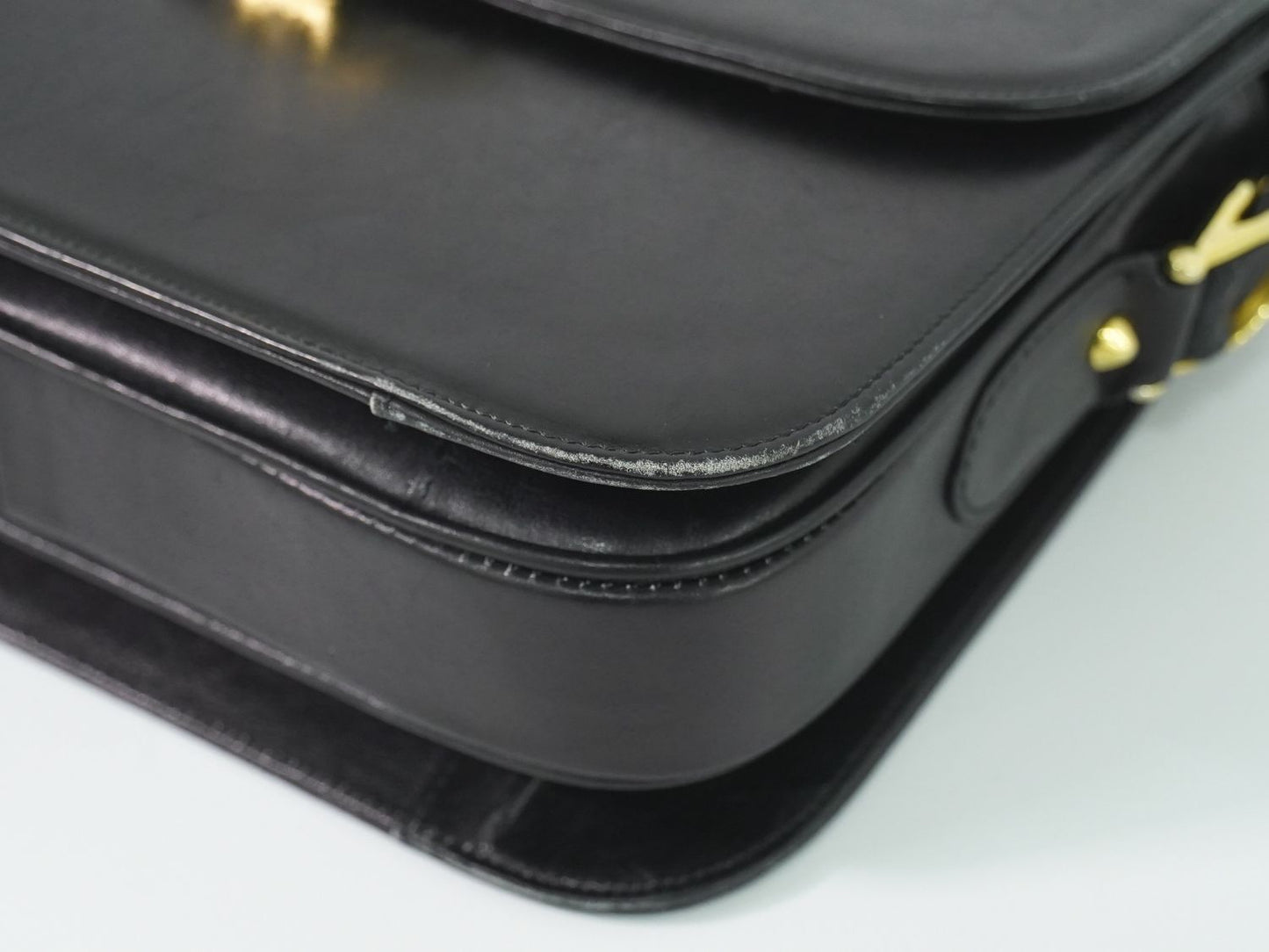 Celine Carriage Shoulder Bag Leather Black — view 7