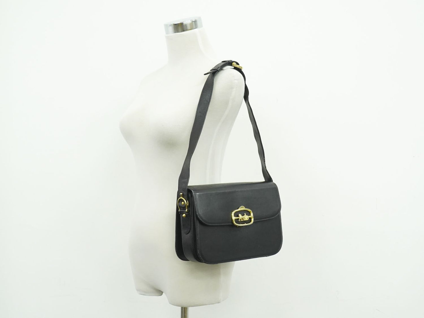 Celine Carriage Shoulder Bag Leather Black — view 6