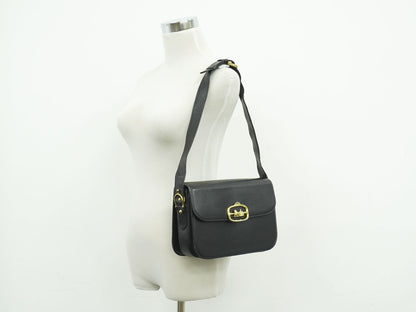 Celine Carriage Shoulder Bag Leather Black — view 6