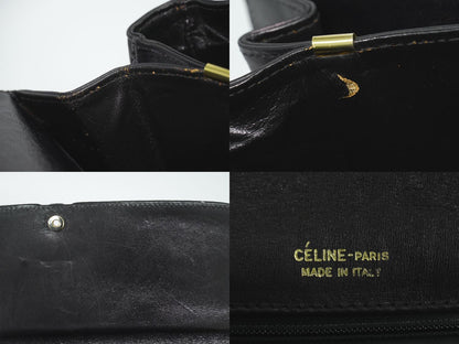Celine Carriage Shoulder Bag Leather Black — view 9