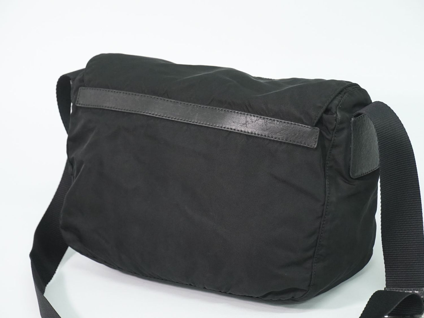 Prada Nylon Shoulder Bag Pochette Black — view 2