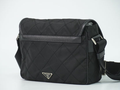 Prada Nylon Shoulder Bag Pochette Black — view 2