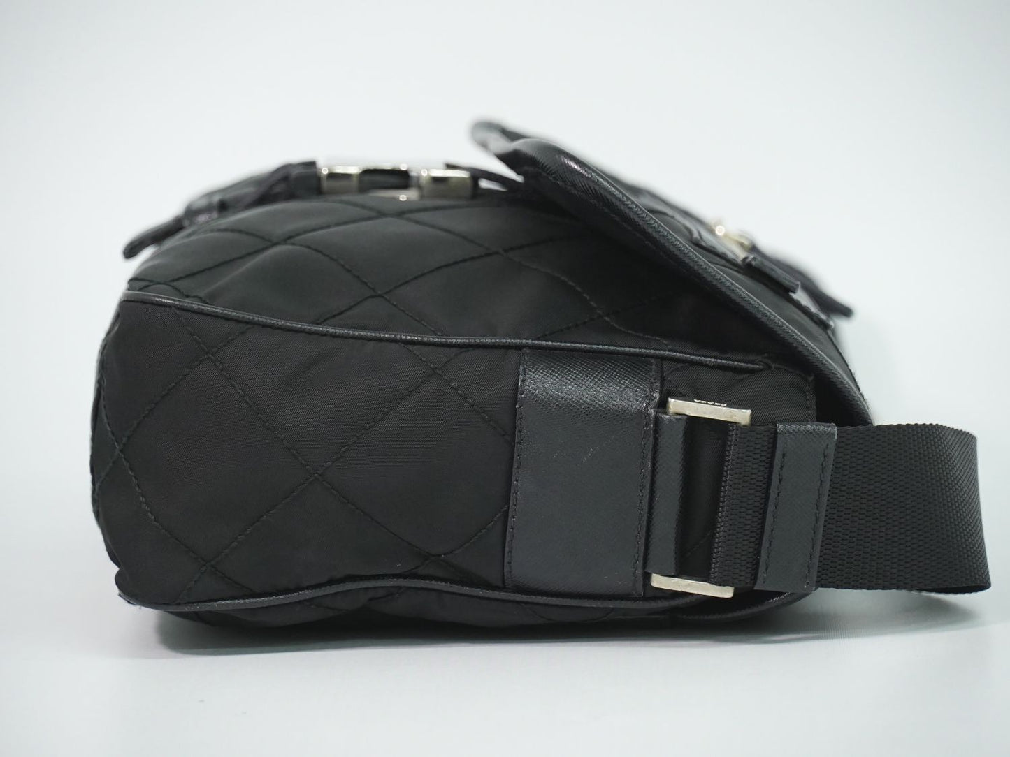 Prada Nylon Shoulder Bag Pochette Black — view 4