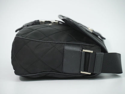 Prada Nylon Shoulder Bag Pochette Black — view 4
