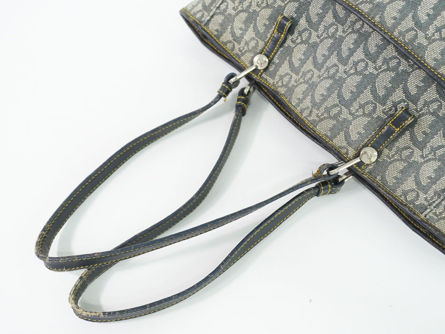 Dior Trotter Shoulder Bag Tote Canvas Navy — view 4
