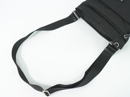 Prada Nylon Shoulder Bag Pochette Black — view 4