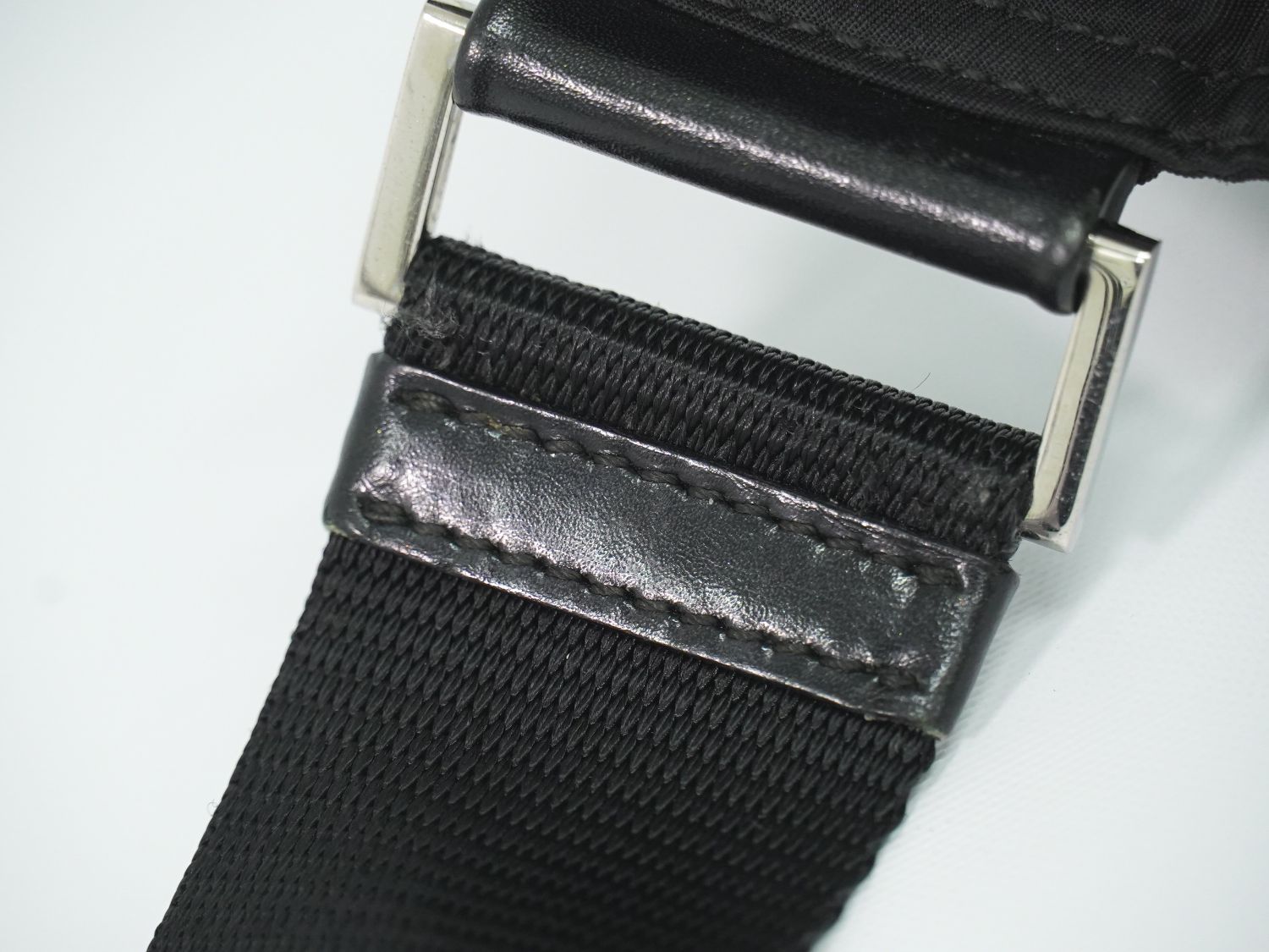 Prada Nylon Shoulder Bag Pochette Black — view 5