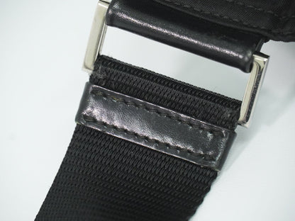 Prada Nylon Shoulder Bag Pochette Black — view 5