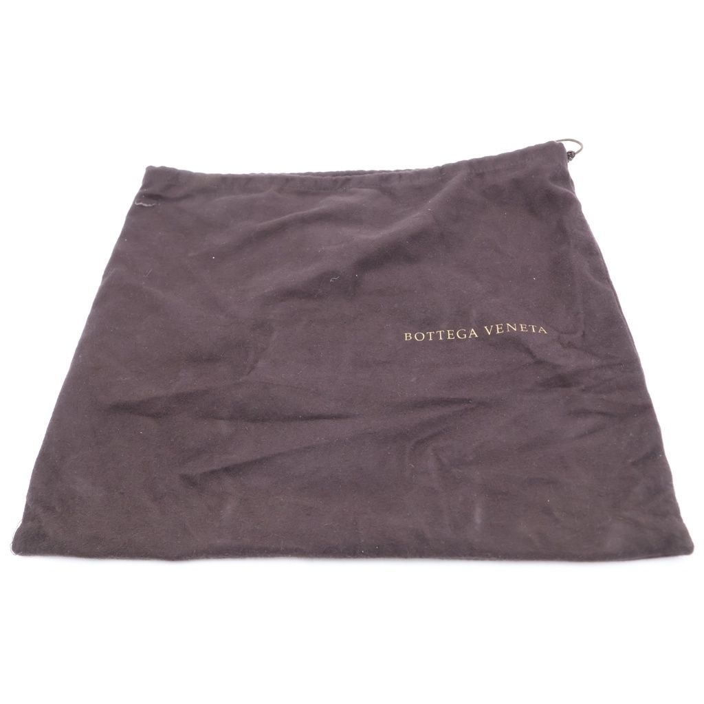 Bottega Veneta Handbag Kiss Lock Intrecciato Tote Brown Leather — view 6