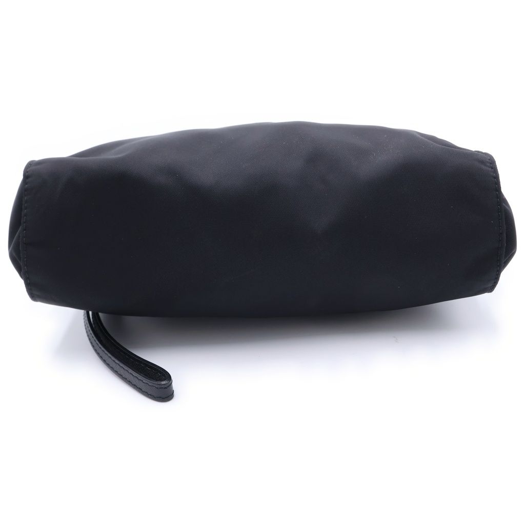 Prada Tessuto Clutch Pouch Black Nylon Silver — view 4