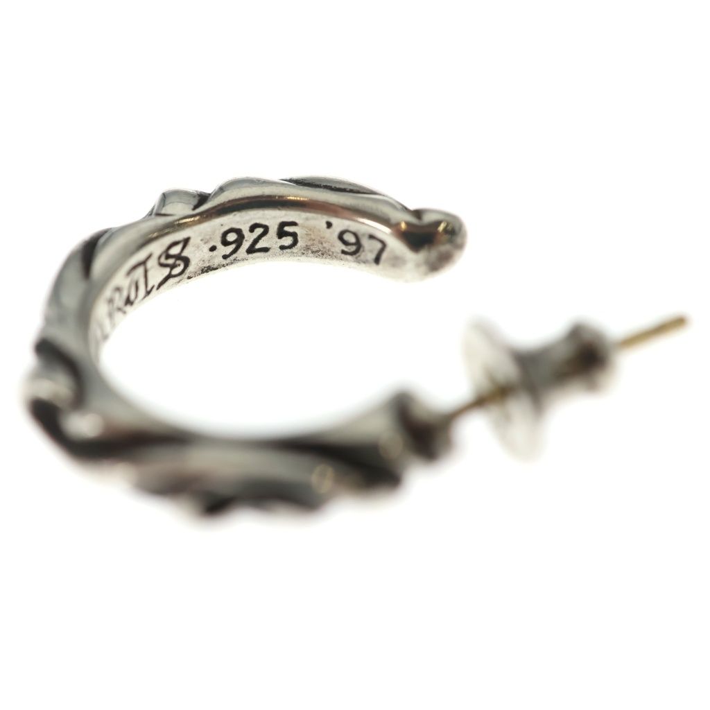 Chrome Hearts Hoop Scrool Scroll Earrings Silver — view 6