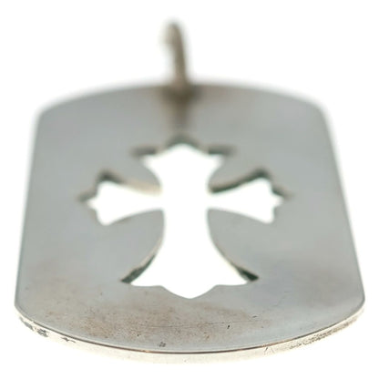 Chrome Hearts D Tag Lrg CO Crs Cutout Cross Dog Tag Large Pendant Silver — view 5
