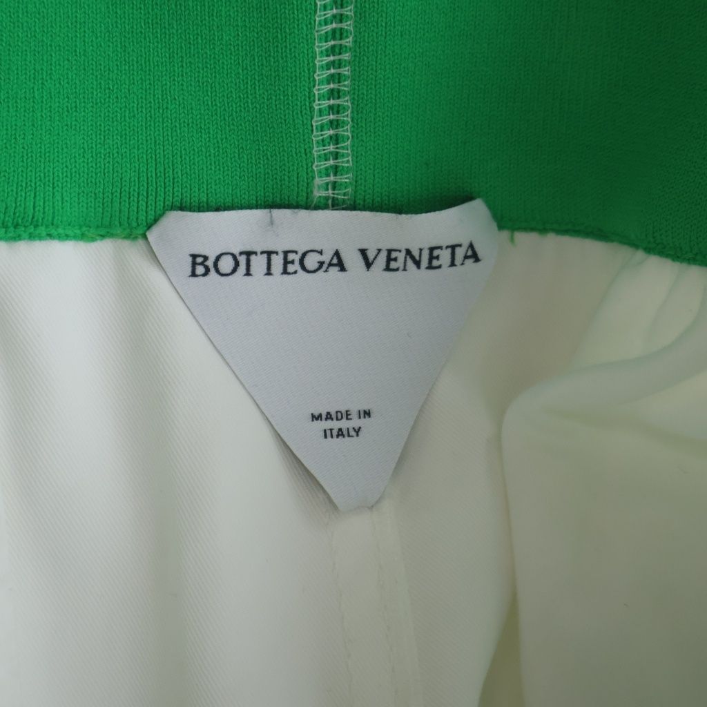 Bottega Veneta Rib Knit Logo Embroidery Cotton Shorts White — view 7