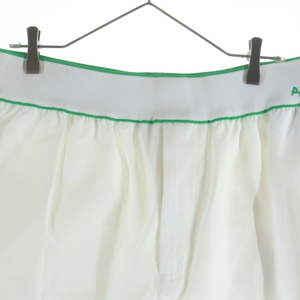 Bottega Veneta Rib Knit Logo Embroidery Cotton Shorts White — view 3