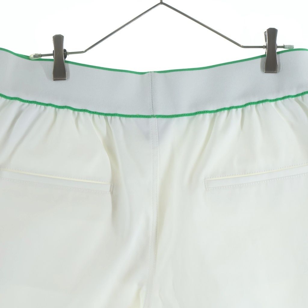 Bottega Veneta Rib Knit Logo Embroidery Cotton Shorts White — view 4