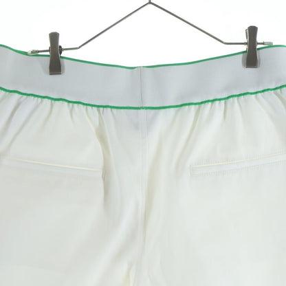 Bottega Veneta Rib Knit Logo Embroidery Cotton Shorts White — view 4