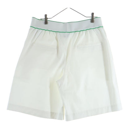 Bottega Veneta Rib Knit Logo Embroidery Cotton Shorts White — view 2