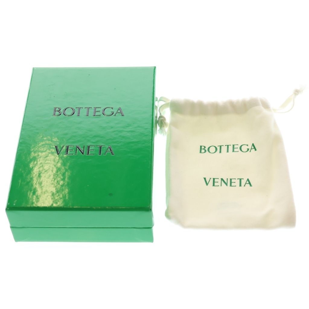 Bottega Veneta Knot Triangle Key Ring SanKey Holder Silver Black — view 6